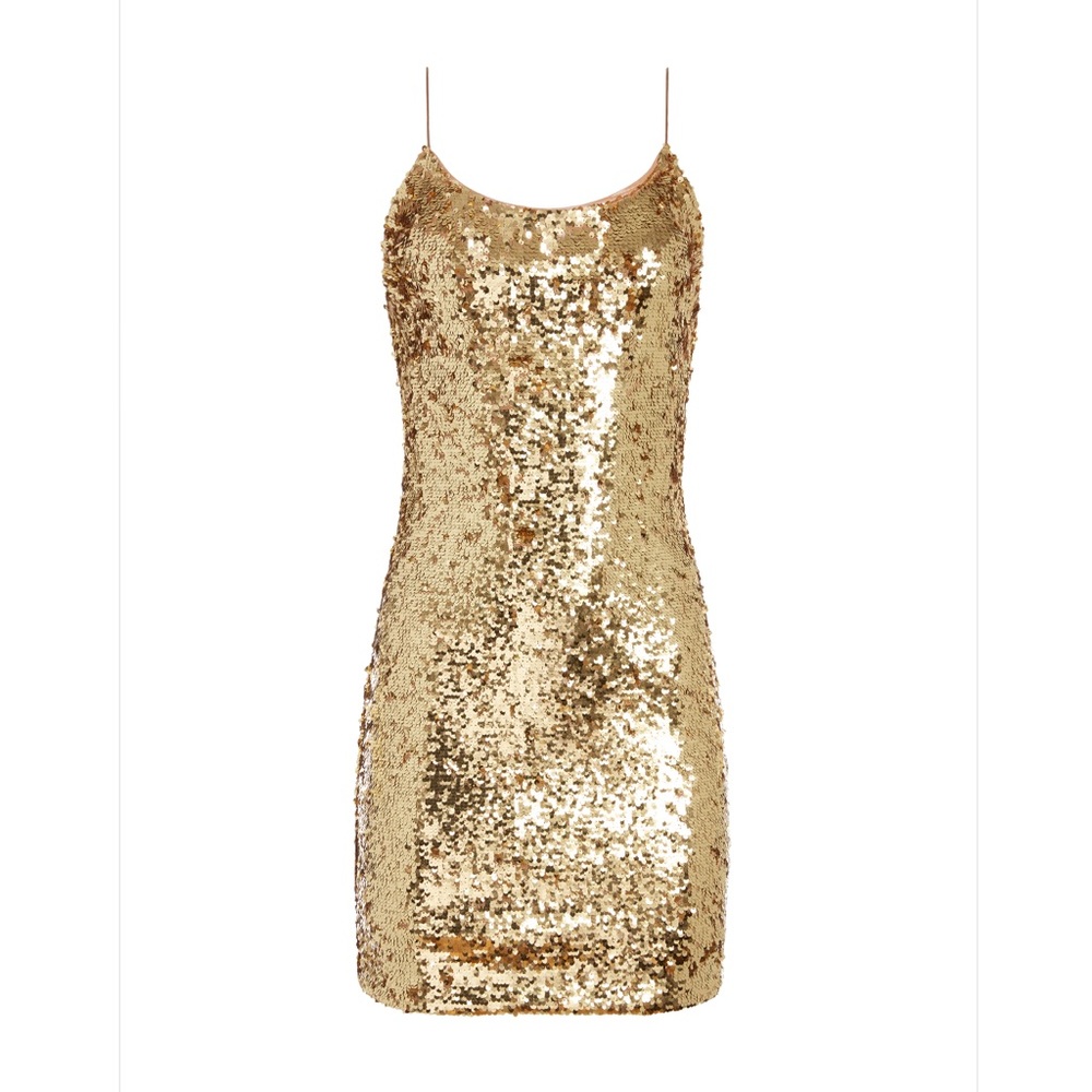 Alice + Olivia Giselle Sequin Mini Dress - size 6